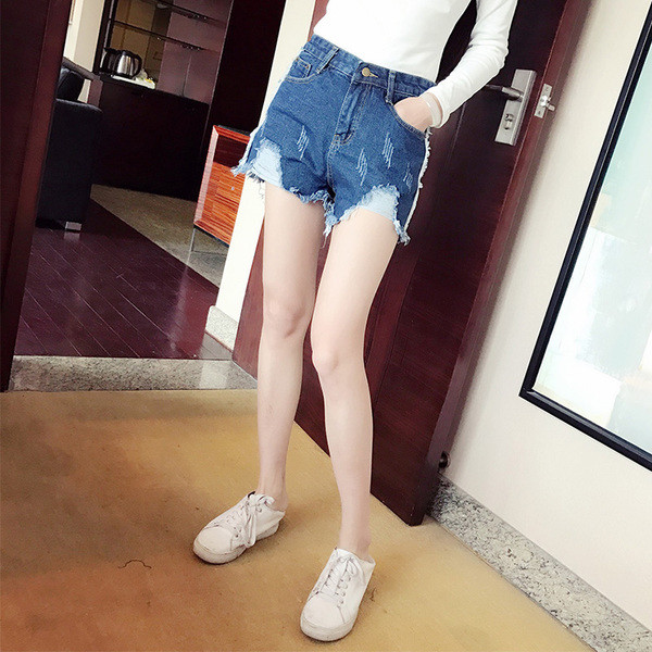 Πολύ άνετα κυρίες σύντομη σορτς τζιν με υψηλή μέση