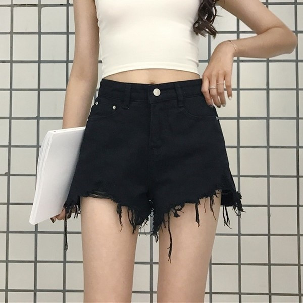 σορτς Μοναδικό κυρίες με κρόσσια και ευρύ πόδι