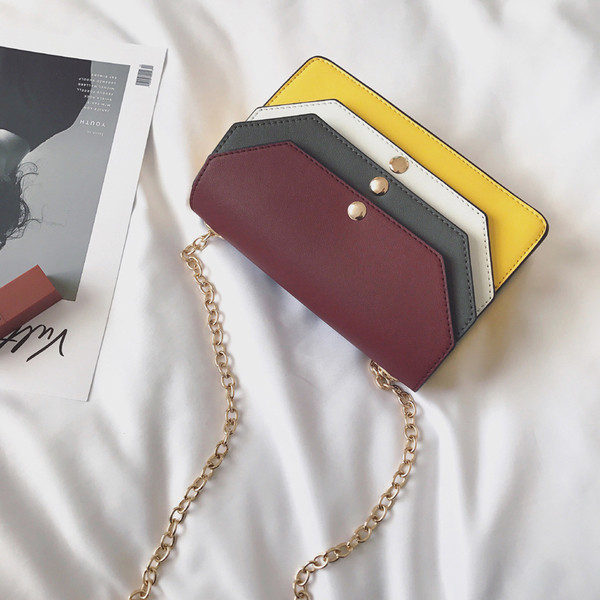 Шарена ежедневна чанта тип портфейл с дълга дръжка тип верижка