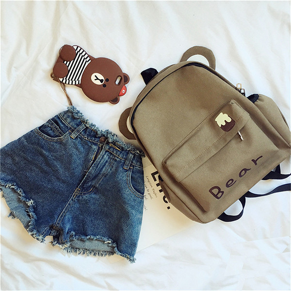 Όμορφες κυρίες καθημερινό σακίδιο σε τρία χρώματα