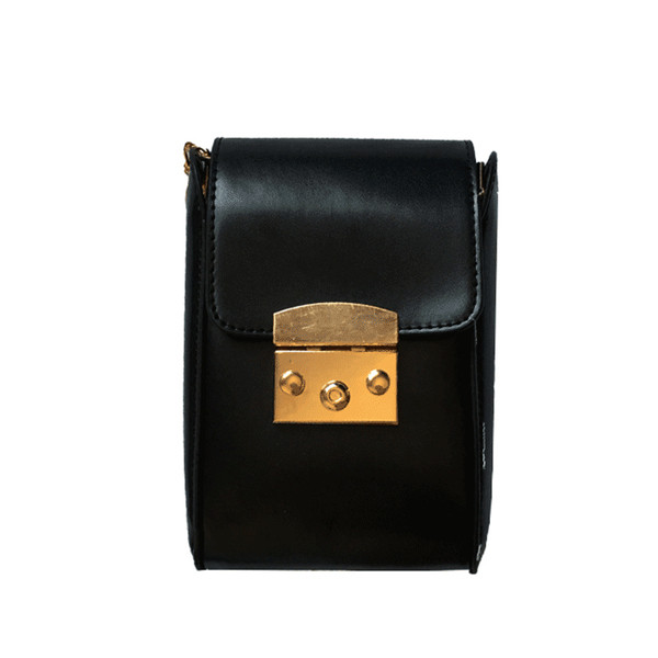 Τσάντα που μοιάζει με πορτοφόλι με ένα μακρύ βραχίονα λαβή μαύρο και καφέ