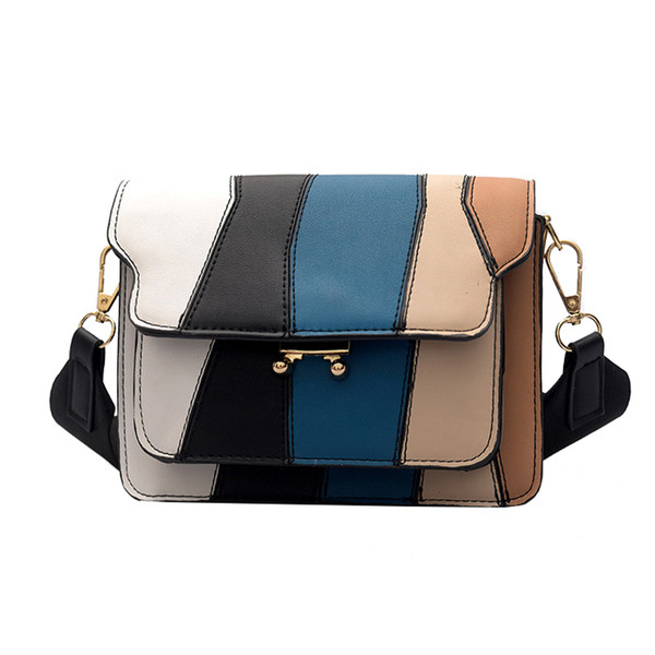 Καθημερινά κυρία πολύχρωμη τσάντα με λαβή για μεταφορά στο χέρι και το χρέος πάνω από τον ώμο