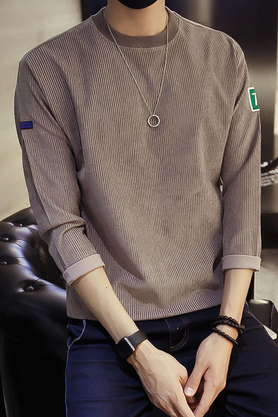 Ункална мъжка рипсена блузка в няколко цвята