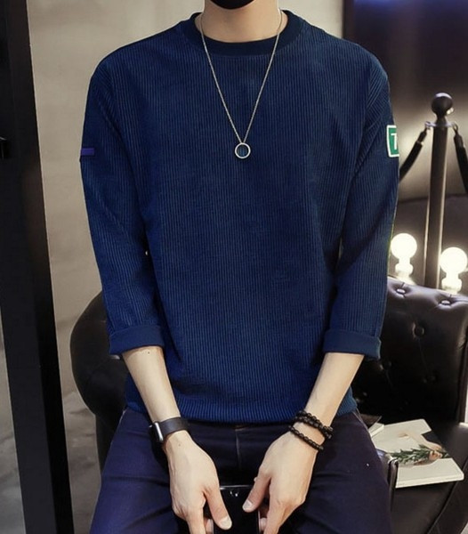 Ункална мъжка рипсена блузка в няколко цвята