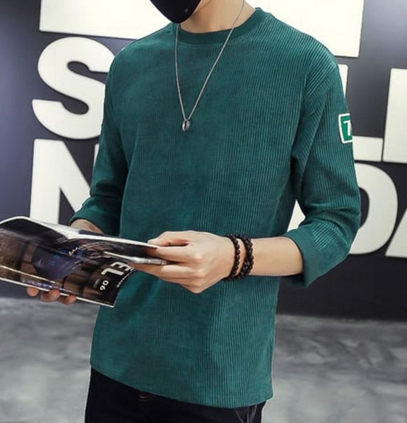 Ункална мъжка рипсена блузка в няколко цвята