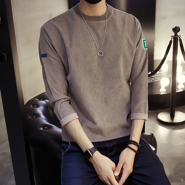 Ункална мъжка рипсена блузка в няколко цвята