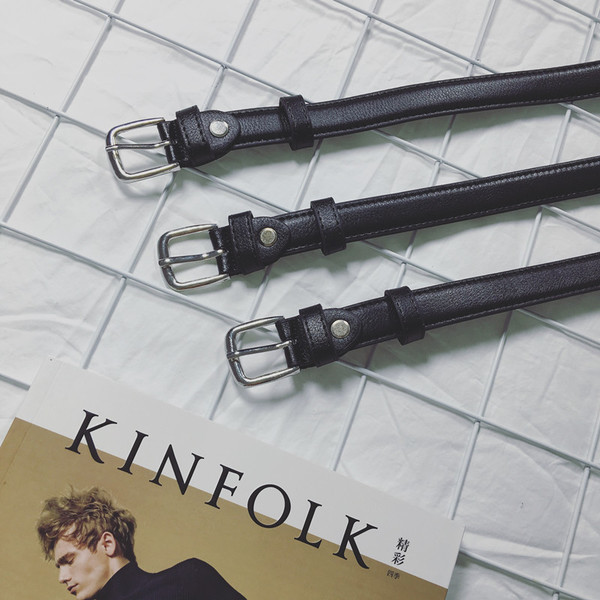 Страхотен мъжки малък кожен колан с малка катарама