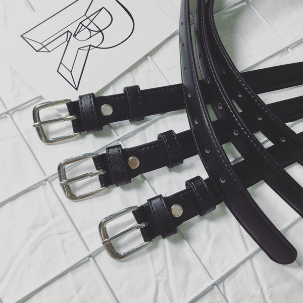 Страхотен мъжки малък кожен колан с малка катарама