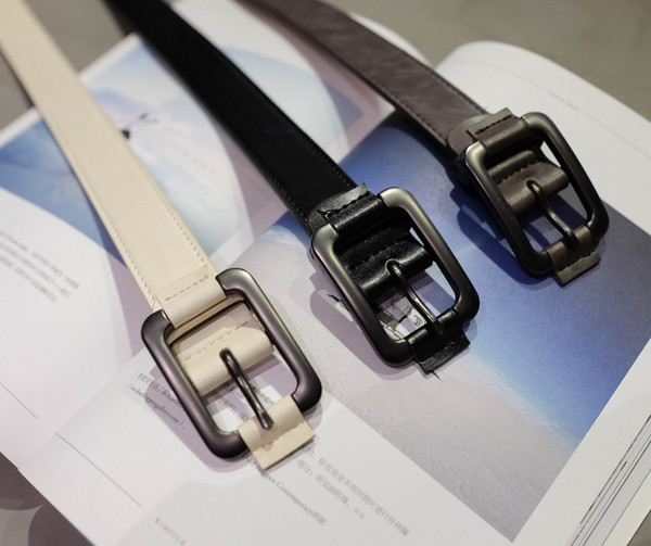 Тънки кожени мъжки колани в три цвята