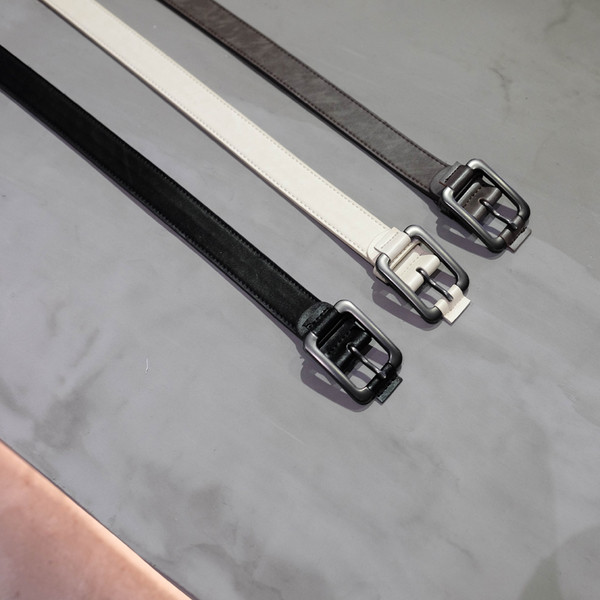 Тънки кожени мъжки колани в три цвята