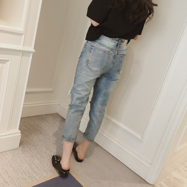 Страхотни дамски разкъсани дънки тип шалвар