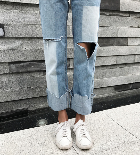 Πολύ μοντέρνο μοντέλο  γυναικεία τζιν "Boyfriend" με 7/8 μήκος