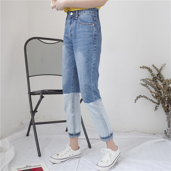 Γυναικέια μοντέρνα τζιν σε υπερχείλιση χρώματος