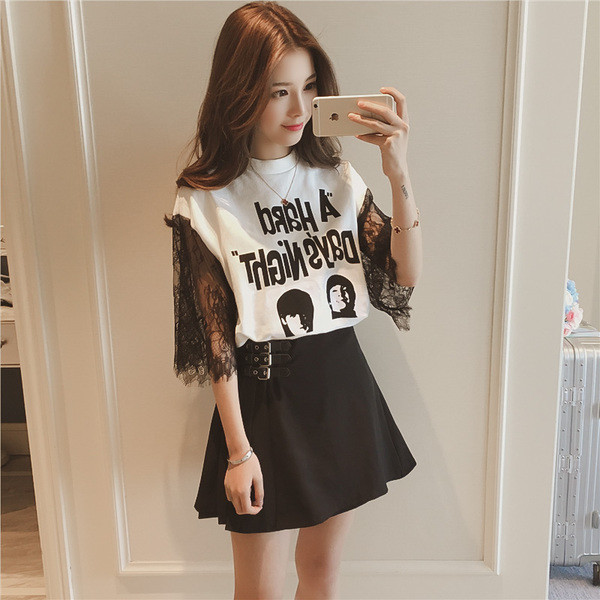 Μεγάλη κυρία μεγάλη μπλούζα με πολύ όμορφο μεταξωτό μανίκια σε δύο χρώματα