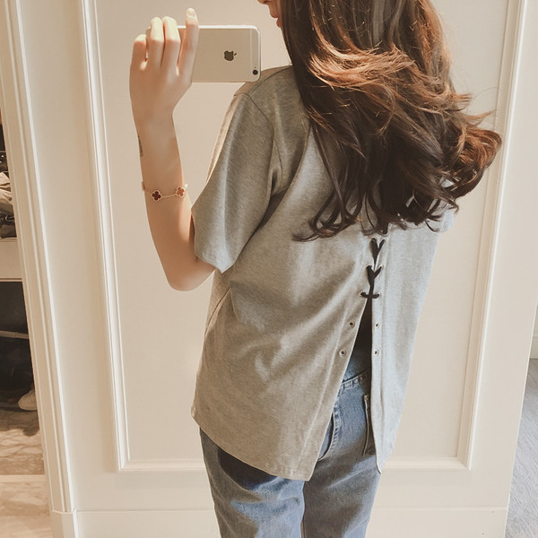 Καθημερινά shirt με κοντά μανίκια και πολλά ενδιαφέροντα links πλάτη με πλάτη