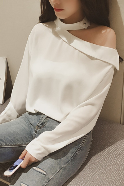 Страхотна спортно-елегантна дамска риза с дълъг ръкав в три цвята