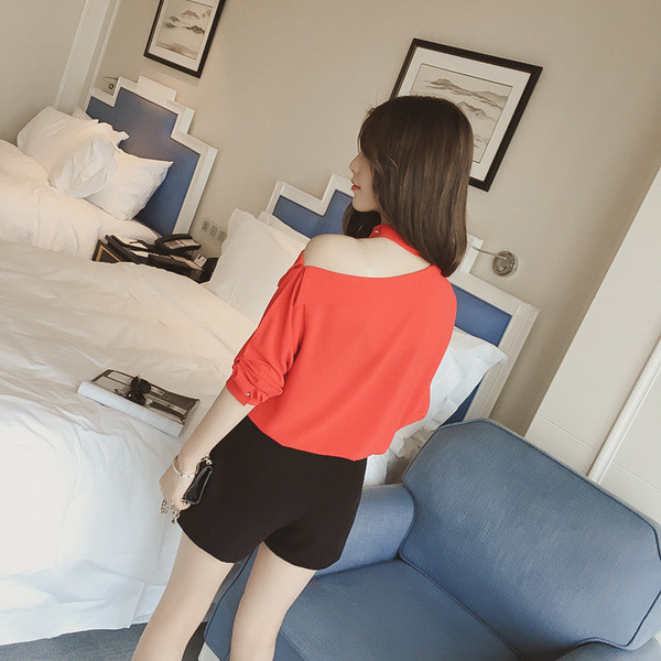 Страхотна спортно-елегантна дамска риза с дълъг ръкав в три цвята