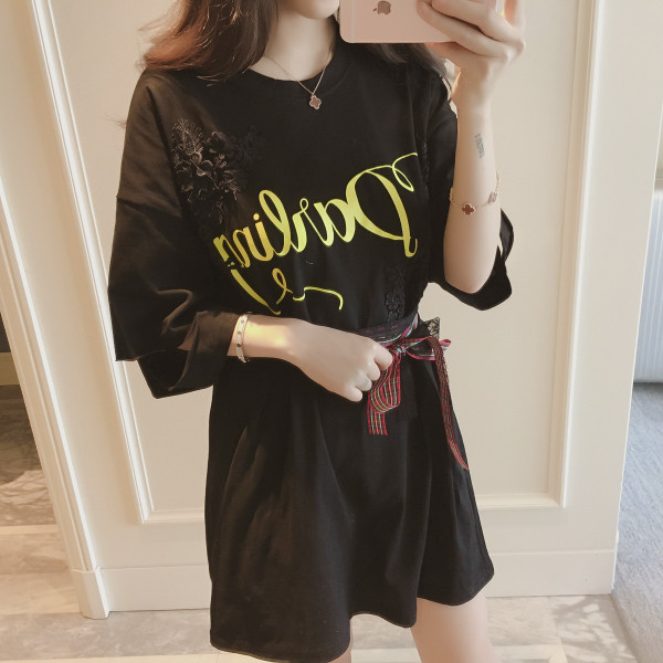 Страхотна дамска дълга тениска с широки ръкави тип туника