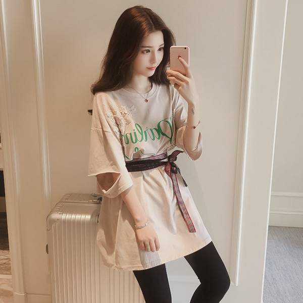 Страхотна дамска дълга тениска с широки ръкави тип туника