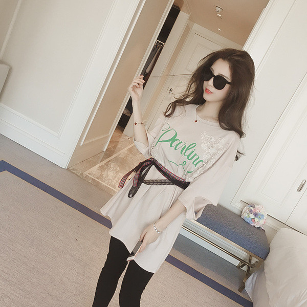 Страхотна дамска дълга тениска с широки ръкави тип туника