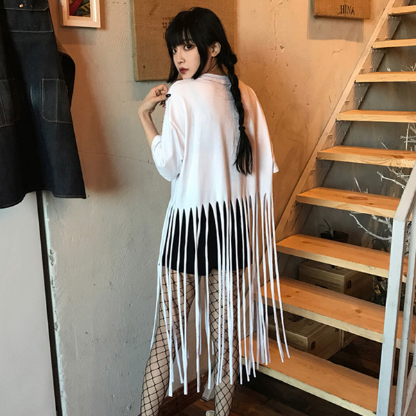 Шик блуза с дълги ресни в два цвята 