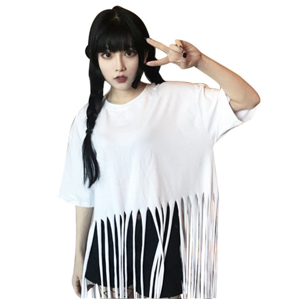 Шик блуза с дълги ресни в два цвята 