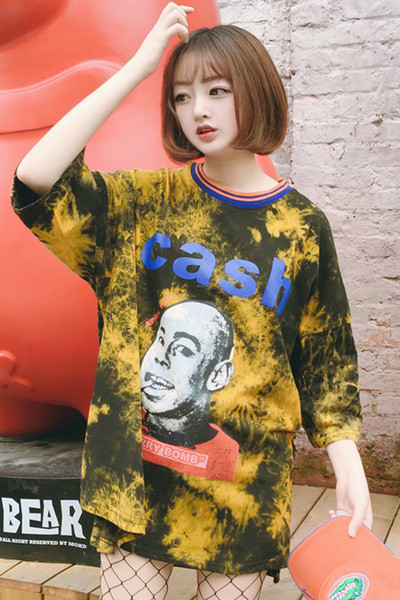 Υπερβολικό μπλούζα με φαρδιά μανίκια τύπου χιτώνα