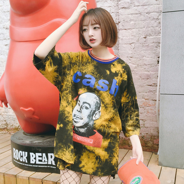 Υπερβολικό μπλούζα με φαρδιά μανίκια τύπου χιτώνα