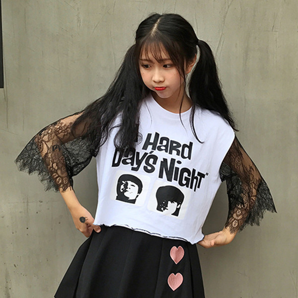 κυρίες μπλούζα με πολύ όμορφο μακρύ μανίκι δαντέλα σε δύο χρώματα