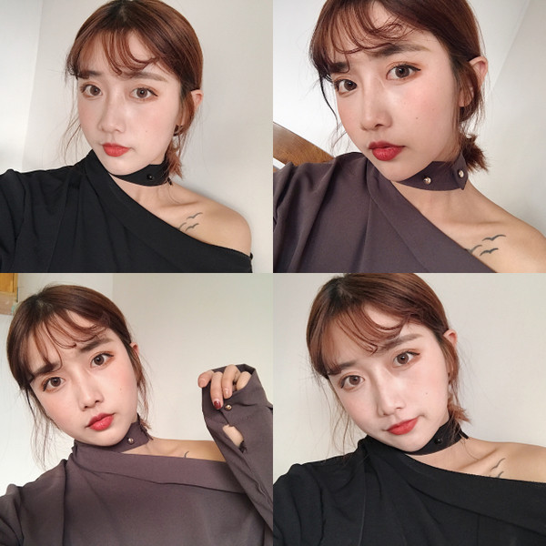 Μεγάλη πουκάμισο κυρία με την πτώση του αγκώνα σε δύο χρώματα