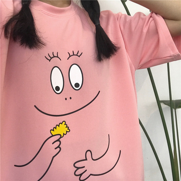 Страхотна дамска рокличка с апликация в бебешко розово