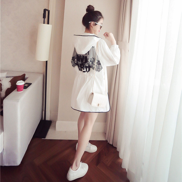 Spring ημέρα κυρίες μπουφάν με κουκούλα