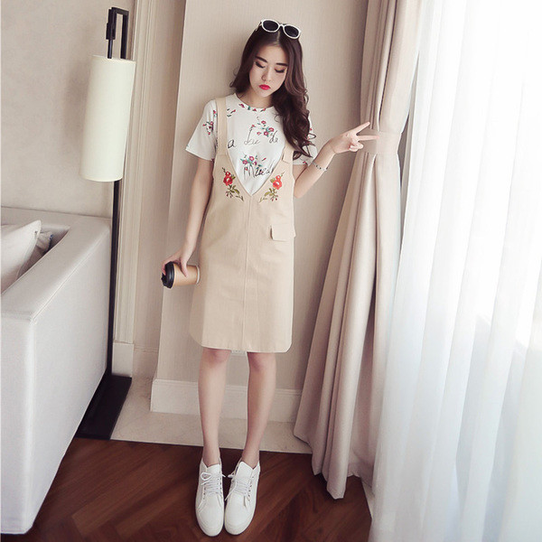 Μεγάλη μπλούζα με κοντά μανίκια άνθος σε δύο χρώματα