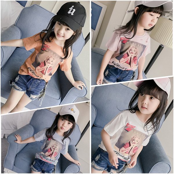 Страхотна тениска с къс ръкав и апликация "Marilyn Monroe'' в четири различни цвята