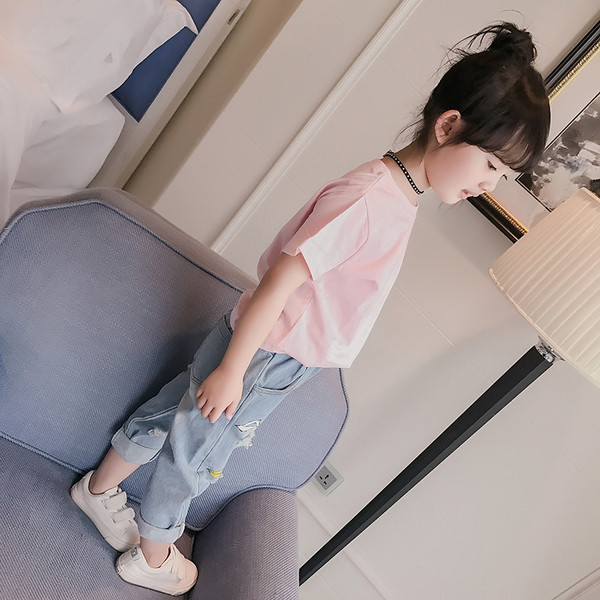 Ежедневна момичешка блузка с къс ръкав в различни цветове