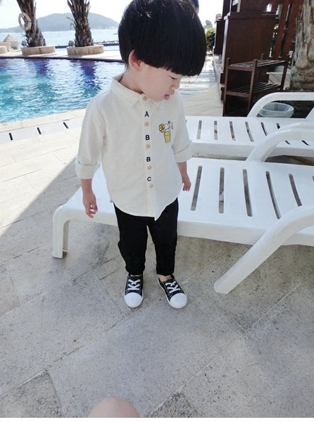 Παδικό βαμβακερό πουκάμισο για  σε δύο διαφορετικά χρώματα