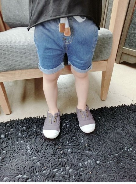 Ластични къси дънкови панталони с връзки