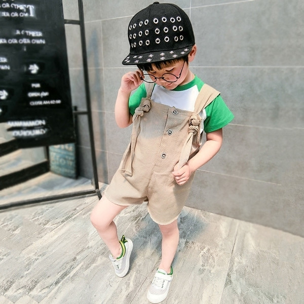 Ολόσωμο παμτελόνι για κορίτσια  σε δύο χρώματα με ενδιαφέρουσα στερέωση