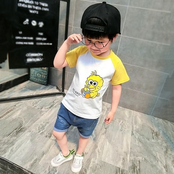 Μπλούζα με κοντό μανίκι σε δύο χρώματα 