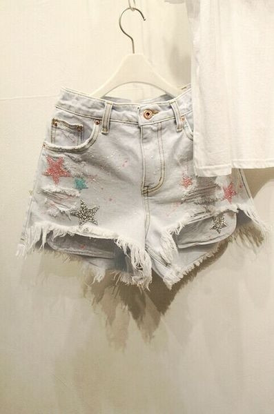 παντελόνι τζιν Σύντομη κυρίες με αστέρια περιθώριο