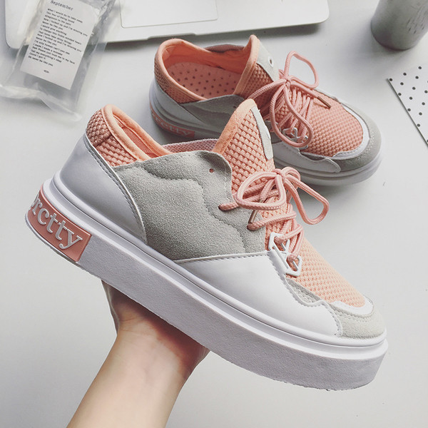 Βελούδινα αναπνευστικά παπούτσια με ψηλά πέλματα