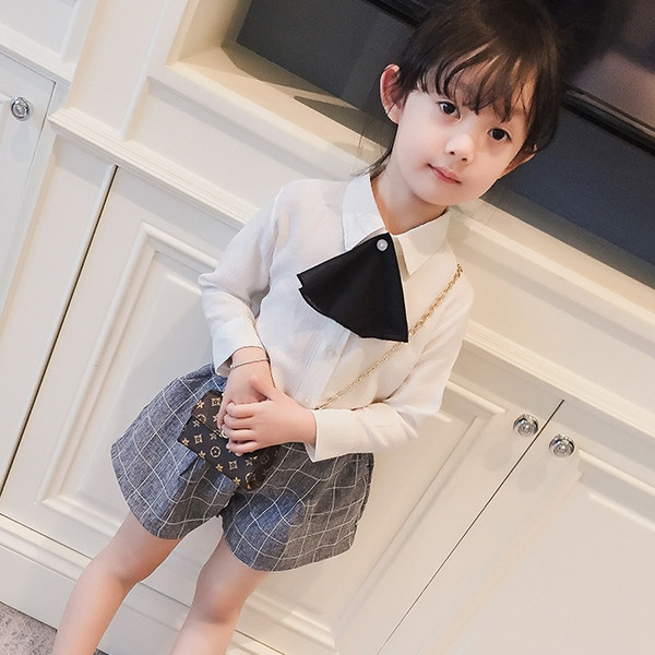 Модерна бяла риза за момичета