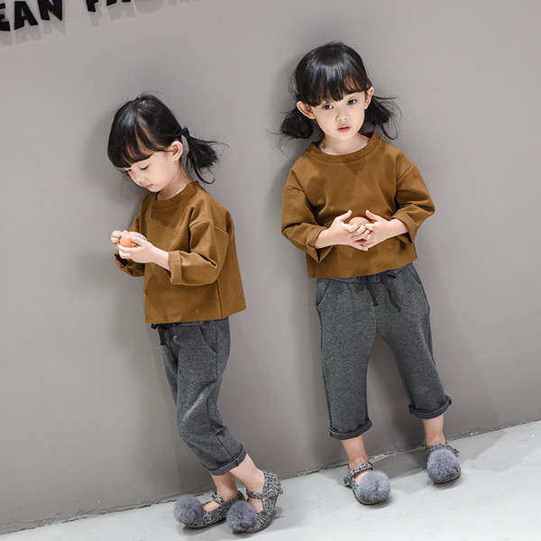 Παιδικό σετ 2 τεμαχίων για μπλούζα και μακρύ παντελόνι για κορίτσια