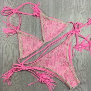 μαγιό Κυρίες με τα πόδια από τα δύο μέρη με δαντέλα σε μια ποικιλία χρωμάτων