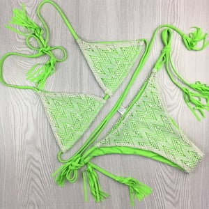 μαγιό Κυρίες με τα πόδια από τα δύο μέρη με δαντέλα σε μια ποικιλία χρωμάτων