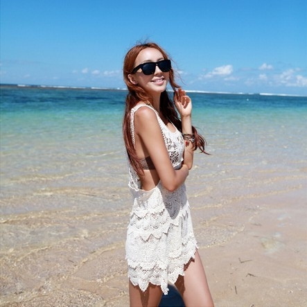 Страхотна плажна рокличка от ажурна дантела 