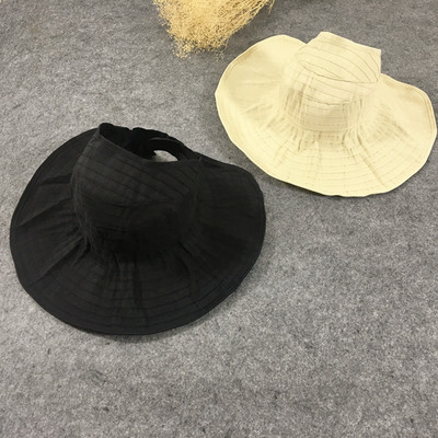 Интересен модел плажна шапка с отворена задна част