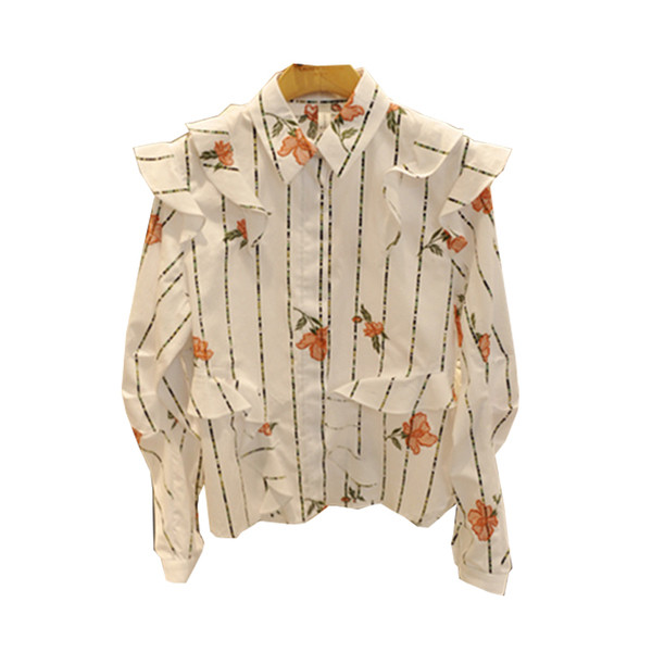 Много свежа дамска риза с дълъг ръкав