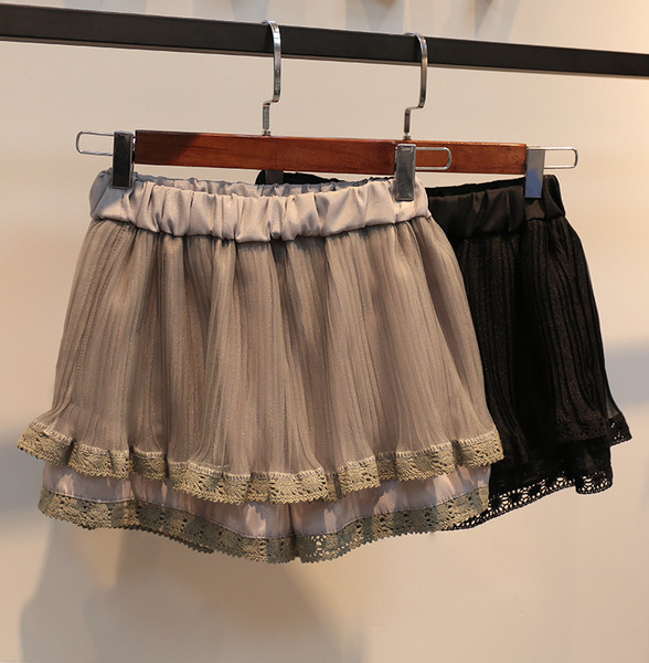 Ελαστική κυρίες δαντέλα φούστα σε δύο χρώματα