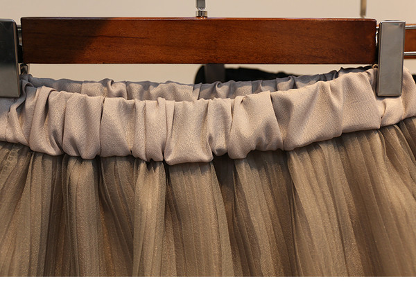 Ελαστική κυρίες δαντέλα φούστα σε δύο χρώματα